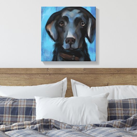 Labrador Retriever Canvas Afdruk (Insitu (Slaapkamer))