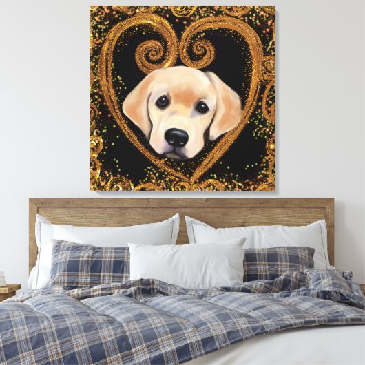 Labrador Retriever Canvas Print (Insitu (Slaapkamer))
