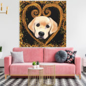 Labrador Retriever Canvas Print (Insitu (Woonkamer))