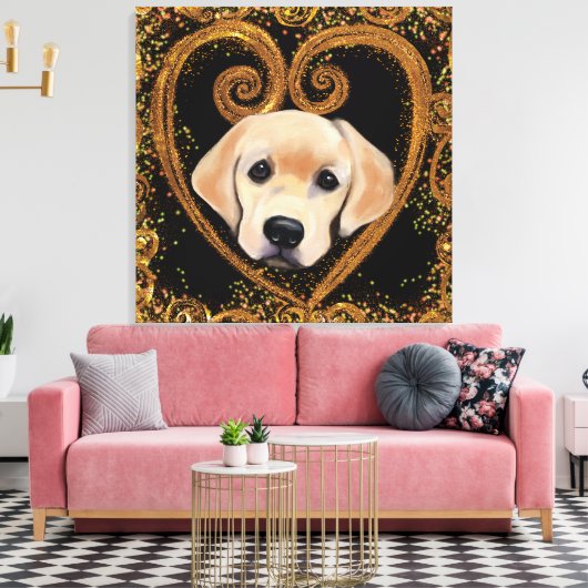 Labrador Retriever Canvas Print (Insitu (Woonkamer))