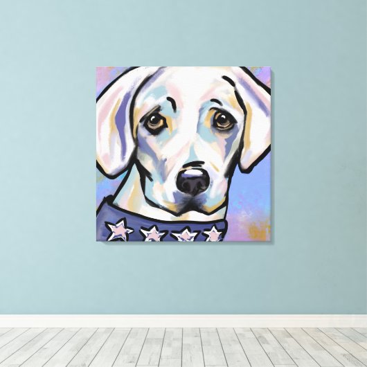 Labrador Retriever Canvas Print (Insitu (Houten vloer))