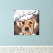 Labrador Retriever Canvasprint Canvas Afdruk (Insitu (Houten vloer))