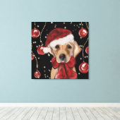 Labrador Retriever Canvasprint Canvas Afdruk (Insitu (Houten vloer))