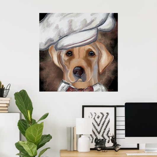 Labrador Retriever Canvasprint Poster (Thuiskantoor)