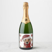 Labrador Retriever Canvasprint Sparkling Wijnetiket (Voorkant)