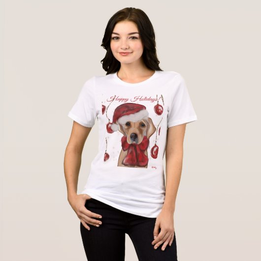 Labrador Retriever Canvasprint Tri-Blend Shirt (Voorkant volledig)
