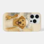 Labrador Retriever Chef Grappige Thuiskoken iPhone Hoesje (Achterkant horizontaal)