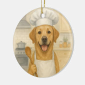 Labrador Retriever Chef Grappige Thuiskoken Keramisch Ornament (Links)
