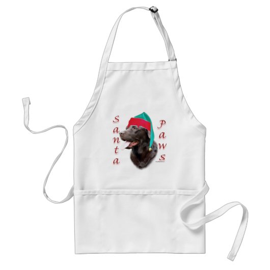 Labrador Retriever (choc) Santa Paws Standaard Schort (Voorkant)