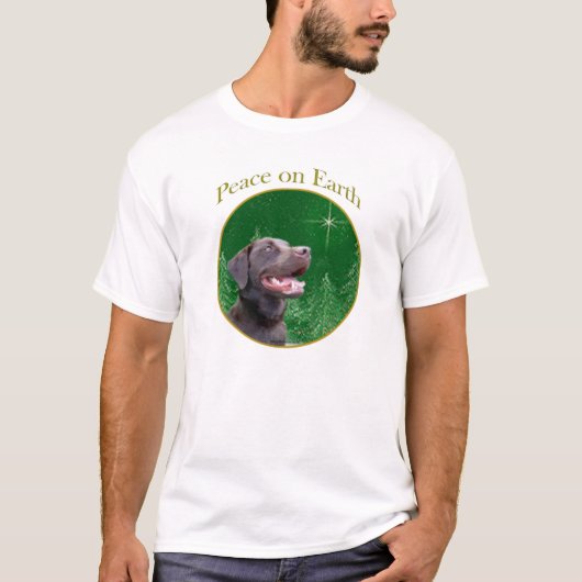 Labrador Retriever (choc) Vrede T-shirt (Voorkant)