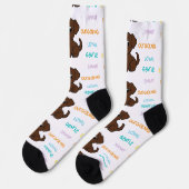 Labrador Retriever Chocoate Cartoon Traits Sokken (Links)