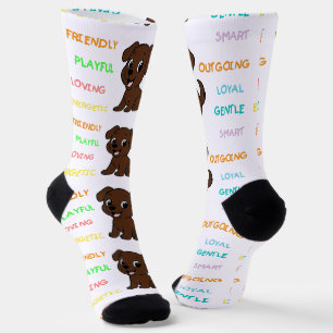 Labrador Retriever Chocolade Cartoon Kenmerken Sokken