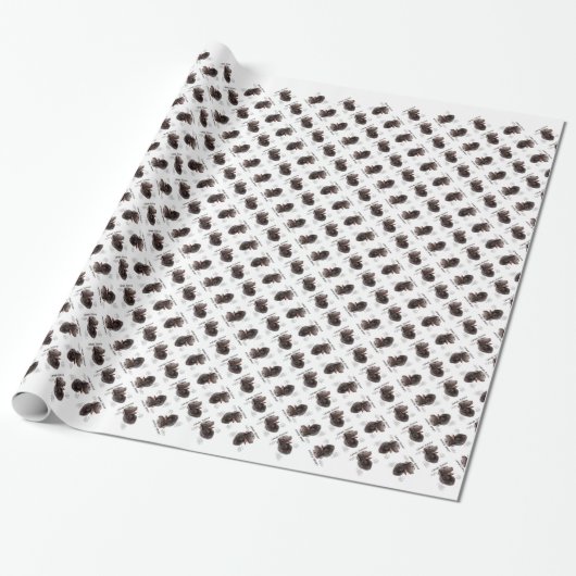 Labrador Retriever (chocolade) Geschiedenis Ontwer Cadeaupapier (Uitgerold)