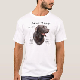 Labrador Retriever (chocolade) Geschiedenis Ontwer T-shirt