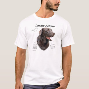 Labrador Retriever (chocolade) Geschiedenis Ontwer T-shirt