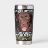 Labrador Retriever Chocolade Lab Professionele Men Geïsoleerde Drinkbeker (Voorkant)