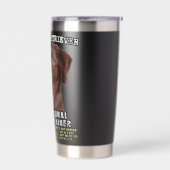 Labrador Retriever Chocolade Lab Professionele Men Geïsoleerde Drinkbeker (Links)