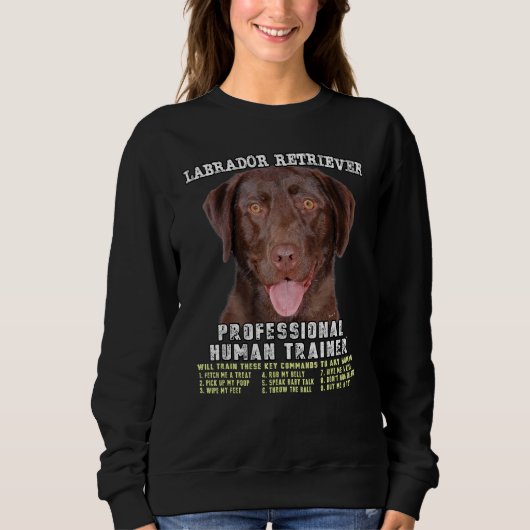Labrador Retriever Chocolade Lab Professionele Men Trui (Voorkant)
