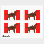 labrador retriever chocolade lab rechthoekige sticker (Vel)