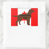 labrador retriever chocolade lab rechthoekige sticker (Tas)