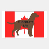 labrador retriever chocolade lab rechthoekige sticker (Voorkant)