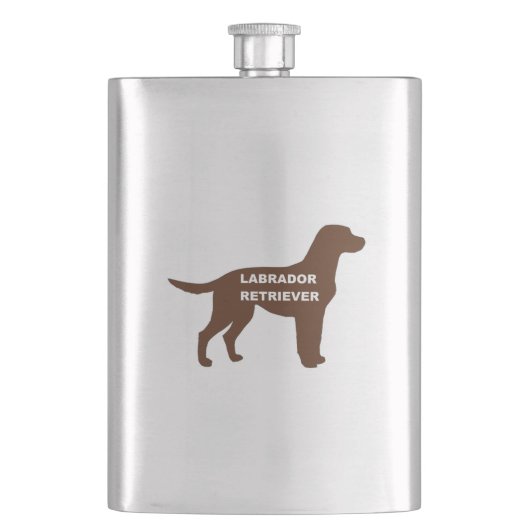 Labrador Retriever chocolade naam kleur silo Flacon (Voorkant)