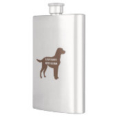 Labrador Retriever chocolade naam kleur silo Flacon (Links)