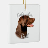 Labrador Retriever (chocolade) Pa 2 Keramisch Ornament (Rechts)