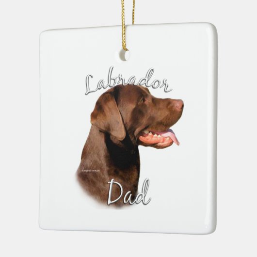 Labrador Retriever (chocolade) Pa 2 Keramisch Ornament (Links)