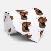 Labrador Retriever (chocolade) Pa 2 Stropdas (Opgerold)