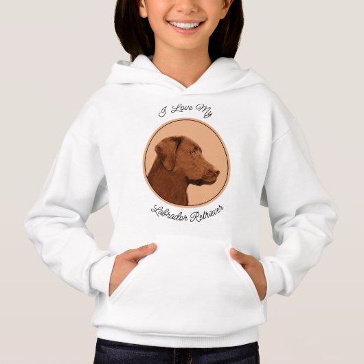 Labrador Retriever (Chocolade) schilderen - Dog Ar (Voorkant)
