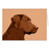 Labrador Retriever (Chocolade) schilderen - Dog Ar (Voorkant Horizontaal)