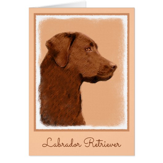 Labrador Retriever (Chocolade) schilderen - Dog Ar (Voorkant)