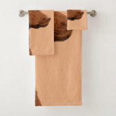 Labrador Retriever (Chocolade) schilderen - Dog Ar Bad Handdoek (Insitu)