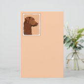 Labrador Retriever (Chocolade) schilderen - Dog Ar Briefpapier (Staand voorkant)