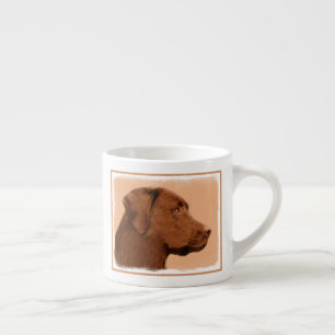 Labrador Retriever (Chocolade) schilderen - Dog Ar Espresso Kop