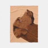 Labrador Retriever (Chocolade) schilderen - Dog Ar Fleece Deken (Voorkant)