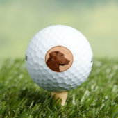 Labrador Retriever (Chocolade) schilderen - Dog Ar Golfballen (Insitu Shirt)
