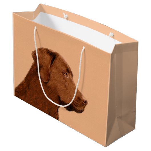 Labrador Retriever (Chocolade) schilderen - Dog Ar Groot Cadeauzakje (Achterkant Gekanteld)