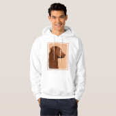 Labrador Retriever (Chocolade) schilderen - Dog Ar Hoodie (Voorkant volledig)