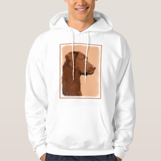 Labrador Retriever (Chocolade) schilderen - Dog Ar Hoodie (Voorkant)