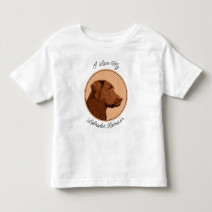 Labrador Retriever (Chocolade) schilderen - Dog Ar Kinder Shirts