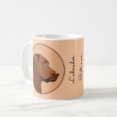 Labrador Retriever (Chocolade) schilderen - Dog Ar Koffiemok (Voorkant links)