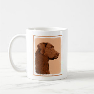 Labrador Retriever (Chocolade) schilderen - Dog Ar Koffiemok