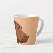 Labrador Retriever (Chocolade) schilderen - Dog Ar Latte Mok (Rechterhoek)