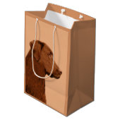 Labrador Retriever (Chocolade) schilderen - Dog Ar Medium Cadeauzakje (Achterkant Gekanteld)