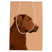 Labrador Retriever (Chocolade) schilderen - Dog Ar Medium Cadeauzakje (Achterkant)