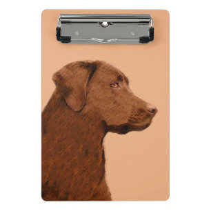 Labrador Retriever (Chocolade) schilderen - Dog Ar Mini Klembord