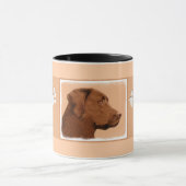 Labrador Retriever (Chocolade) schilderen - Dog Ar Mok (Midden)