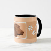 Labrador Retriever (Chocolade) schilderen - Dog Ar Mok (Voorkant rechts)
